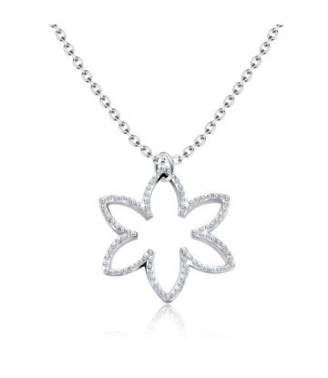 Flower Shaped Ball  Silver Necklace SPE-3665